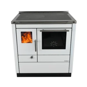 Puuküttega pliit Ember Cooker A1-80 (valge, terasplaat)