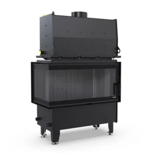 Veesärgiga kaminasüdamik Defro Home Riva ME BL (tume)