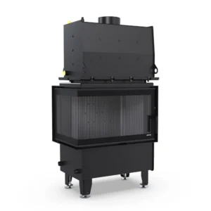 Veesärgiga kaminasüdamik Defro Home Riva SM BL (tume)